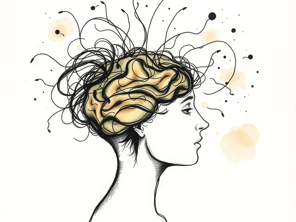 Abstract illustration of a calm and clear mind, representing the cognitive restructuring aspect of CBTI for improved sleep.